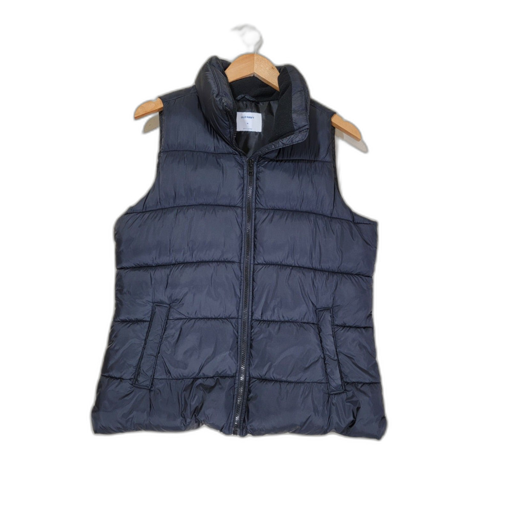 Women's Old Navy Black Puffer Vest - Medium